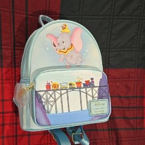Loungefly Disney Hot Topic Dumbo 80th Anniversary Backpack - Light Blue